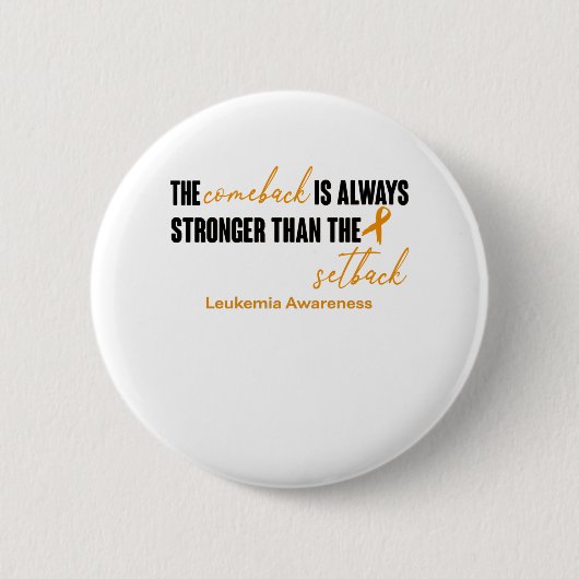Leukemie Bewustmaking Koolstofondersteuning Ronde Button 5,7 Cm (Voorkant)