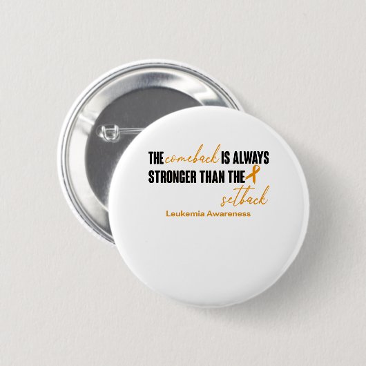Leukemie Bewustmaking Koolstofondersteuning Ronde Button 5,7 Cm (Voorkant /achterkant)