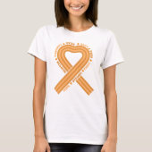 Leukemie Bewustmaking Oranje lintondersteuning T-shirt (Voorkant)