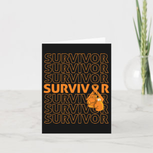 Leukemie Bewustmaking Survivor Oranje Ribbon Boxin Kaart