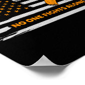 Leukemie Bewustmaking we bestrijden kanker samen m Poster (Hoek)