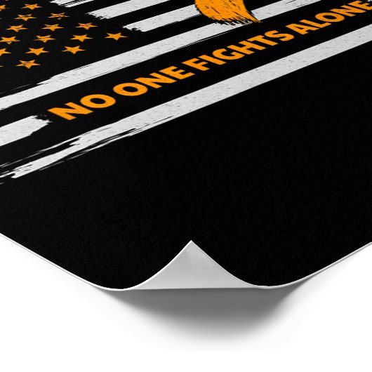 Leukemie Bewustmaking we bestrijden kanker samen m Poster (Hoek)