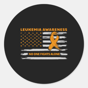 Leukemie Bewustmaking we bestrijden kanker samen m Ronde Sticker