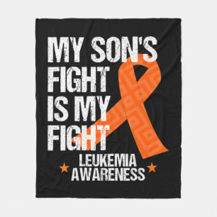 Leukemie Bewustmaking Zoon Strijd tegen Oranje koo Fleece Deken