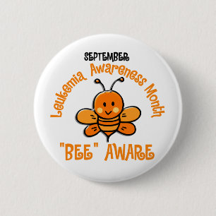 Leukemie Bewustmakingsmaand Bijen 1.2 Ronde Button 5,7 Cm