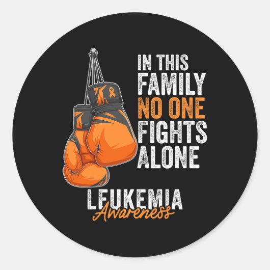 Leukemie Bewustmakingsmaand Borstkanker Handschoen Ronde Sticker (Voorkant)