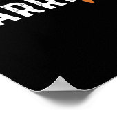 Leukemie Bewustmakingsmiddelen Oranje lintkanker W Poster (Hoek)