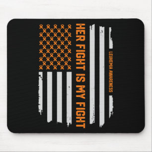 Leukemie Bewustzijn American Flag T-shirt Gift Muismat