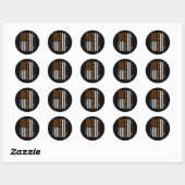 Leukemie Bewustzijn American Flag T-shirt Gift Ronde Sticker (Vel)