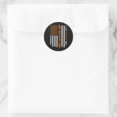 Leukemie Bewustzijn American Flag T-shirt Gift Ronde Sticker (Tas)