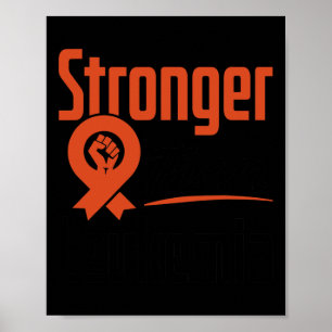 Leukemie Bewustzijn bij bloedkanker Sterker strijd Poster