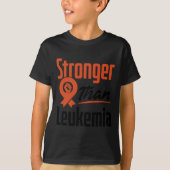 Leukemie Bewustzijn bij bloedkanker Sterker strijd T-shirt (Voorkant)