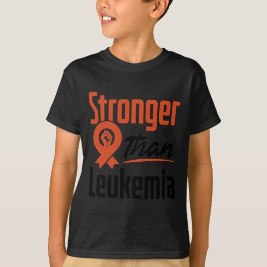 Leukemie Bewustzijn bij bloedkanker Sterker strijd T-shirt (Voorkant)