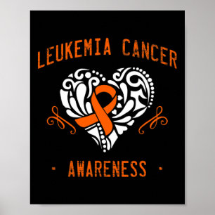 Leukemie Bewustzijn Hartlint Hoop Poster