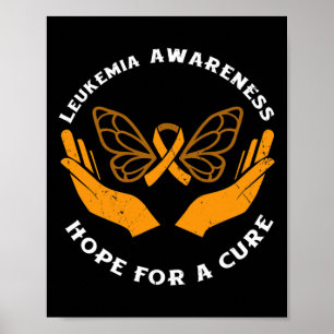 Leukemie Bewustzijn Hoop op genezing van bloedkank Poster