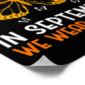 Leukemie Bewustzijn In September Draag we Oranje m Poster (Hoek)