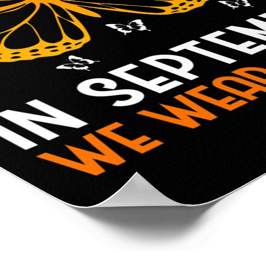 Leukemie Bewustzijn In September Draag we Oranje m Poster (Hoek)