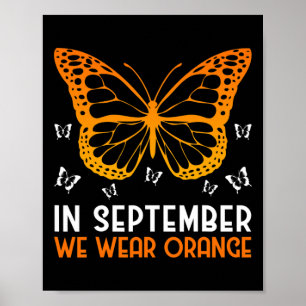 Leukemie Bewustzijn In September Draag we Oranje m Poster