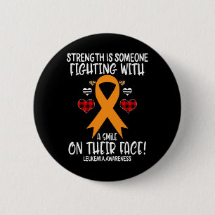 Leukemie bewustzijn kracht is vechten met een glim ronde button 5,7 cm
