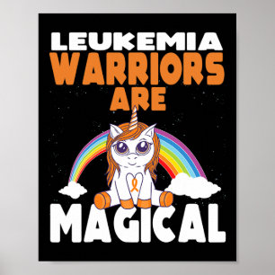 Leukemie Bewustzijn Leuke Magische Eenhoorn Bloedk Poster
