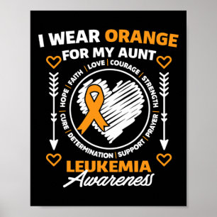 Leukemie Bewustzijn Maand Ondersteuning I Draag Or Poster