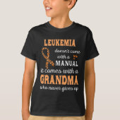 Leukemie bewustzijn Oma Ondersteuning Leukemie War T-shirt (Voorkant)