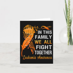 Leukemie Bewustzijn Oranje lint in deze familie We Kaart