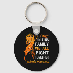 Leukemie Bewustzijn Oranje lint in deze familie We Sleutelhanger