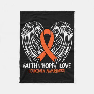 Leukemie Bewustzijn Oranje Overlevende Ribbon Mann Fleece Deken