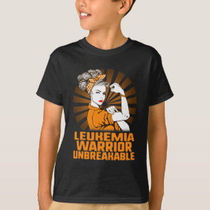 Leukemie Bewustzijn Sterke Strijder Vrouw Oranje R T-shirt