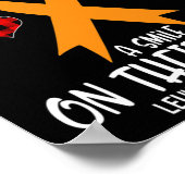 Leukemie Bewustzijn Sterkte is vechten met de glim Poster (Hoek)