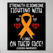Leukemie Bewustzijn Sterkte is vechten met de glim Poster (Voorkant)