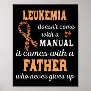 Leukemie bewustzijn Vader Ondersteuning Leukemie W Poster