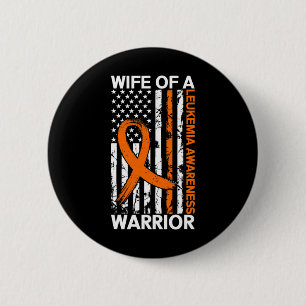 Leukemie Bewustzijn VS Amerikaanse vlag voor vrouw Ronde Button 5,7 Cm