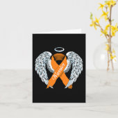 Leukemie Bewustzijn Warrior Sinaasappel Lint en En Kaart (Gele Bloem)