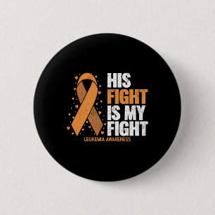 Leukemie bewustzijn Zijn strijd is mijn strijd Leu Ronde Button 5,7 Cm