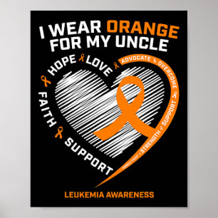 Leukemie Bewustzijnscadeaus Oom Vrouwen Kinder Leu Poster
