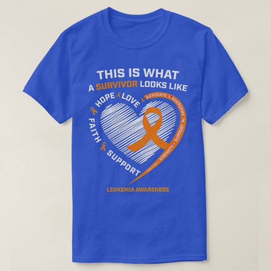 Leukemie Bewustzijnsvermogen Shirten Overlevingspe T-shirt (Design voorkant)
