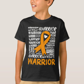 Leukemie Bloedkanker Aankomst Oranje Ribbon Awaren T-shirt