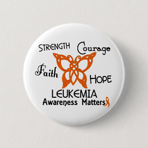 Leukemie Celtic Butterfly 3 Ronde Button 5,7 Cm