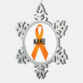 Leukemie Christmas Ribbon Ornament (Rechts)