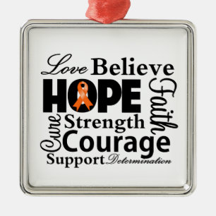 Leukemie Collage of Hope Metalen Ornament