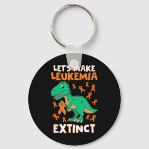 Leukemie Dinosaur Sinaasappel Ribbon Hematoloog Re Sleutelhanger