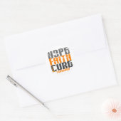 Leukemie HOPE FAITH CURE Ronde Sticker (Envelop)