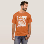 Leukemie Hope Support Sterkte T-shirt (Voorkant volledig)