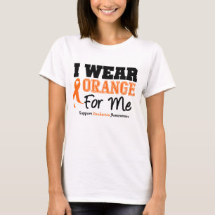 Leukemie Ik Draag Oranje voor mij T-shirt