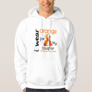 Leukemie Ik Draag Oranje voor mijn dochter 43 Hoodie