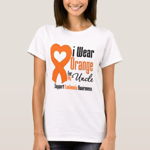 Leukemie Ik Draag Oranje voor mijn oom T-shirt