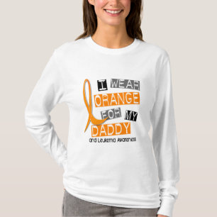 Leukemie Ik Draag Oranje voor mijn vader 37 T-shirt
