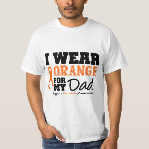 Leukemie Ik Draag Oranje voor mijn vader T-shirt